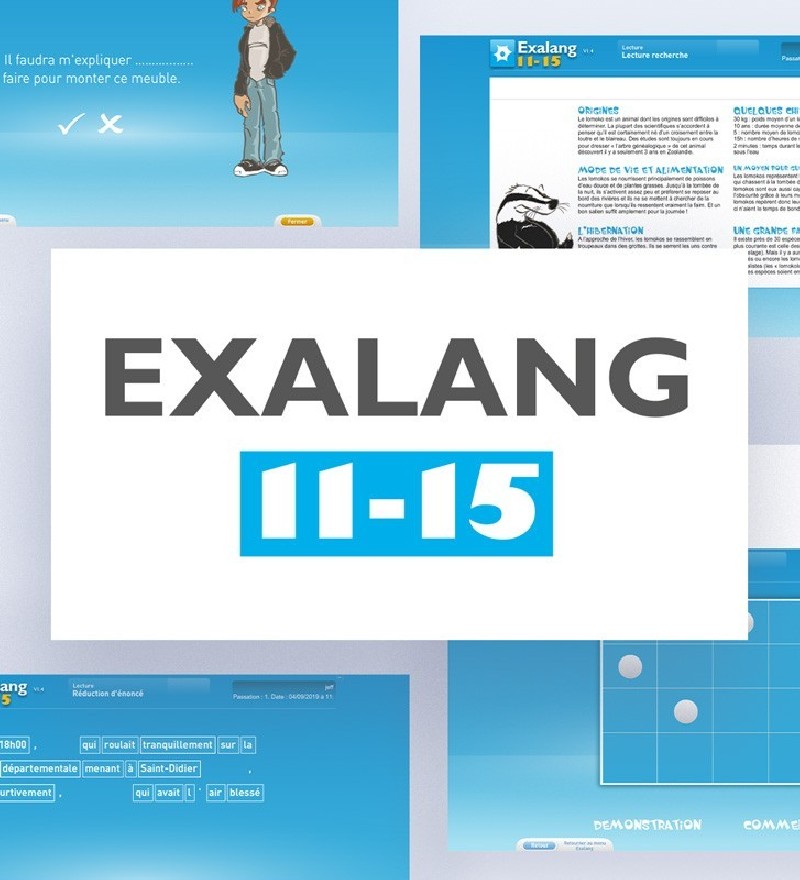 Exalang 11-15 logiciel de bilan pour évaluer le langage
